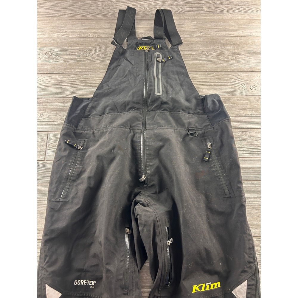 Klim Gore-Tex Pro Snow Bibs Mens Black Waterproof Snowmobile Ski Pants